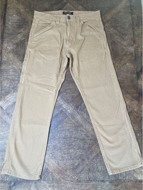 Ridgecut Workwear Mens mid rise relaxed fit 34x30 khaki tan cargo jean